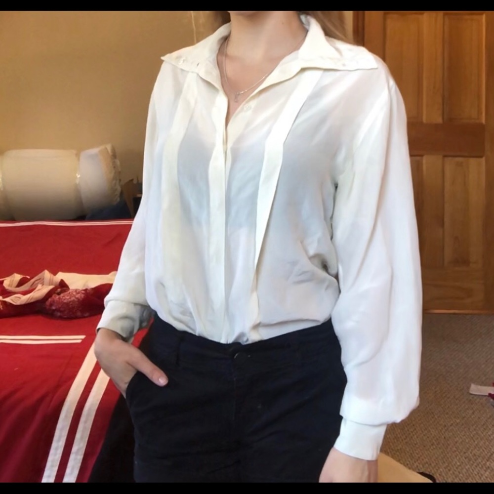 Vintage Christian Dior Cream Blouse